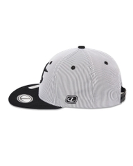 Logo Striped Snapback - Black