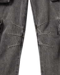 Insane® Cargo Denim Pants - Dark Grey