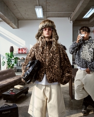 Insane® Frost Veli Furry Jacket - Leopard Brown