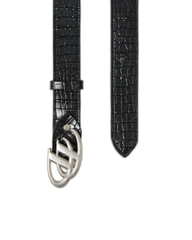 Insane® Animal Skin Belt - Black Crocodile Pattern