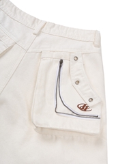 Insane® Rawline Jorts - White