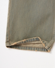Insane® Cross Waist Cargo Denim Pants - Dirty Green