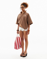 Insane® Basic Boxy Polo - Brown