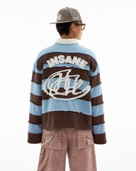 Insane® Rebel Long Sleeve Polo - Blue