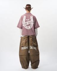 Insane® Horseshoe Plaid Shirt - Wine