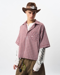 Insane® Horseshoe Plaid Shirt - Wine