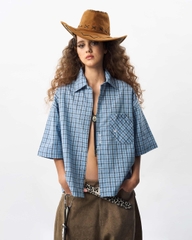 Insane® Horseshoe Plaid Shirt - Blue