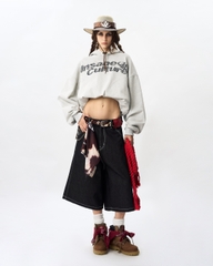 Insane® Horseshoe Jorts - Raw Denim