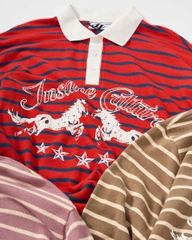 Insane® Twin Horse Polo LongSleeve - Red