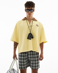 Insane® Basic Boxy Polo - Lemon Chiffon