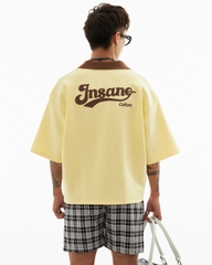 Insane® Basic Boxy Polo - Lemon Chiffon