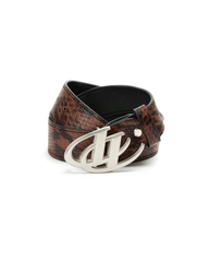Insane® Animal Skin Belt - Brown Python Pattern