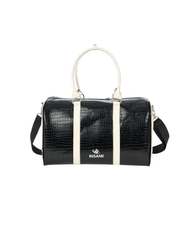 Insane® Leather Duffle Bag - Black