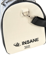 Insane® Leather Duffle Bag - Black