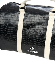 Insane® Leather Duffle Bag - Black