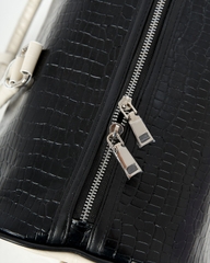 Insane® Leather Duffle Bag - Black