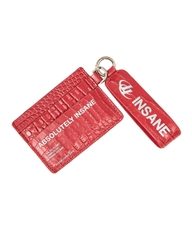 Insane® Leather Card Holder - Red
