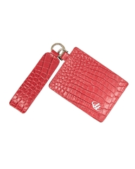 Insane® Leather Card Holder - Red
