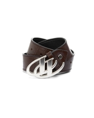 Insane® Animal Skin Belt - Brown Crocodile Pattern