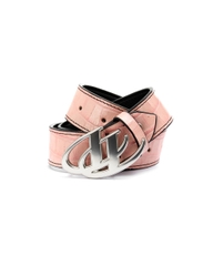 Insane® Animal Skin Belt - Pink Crocodile Pattern