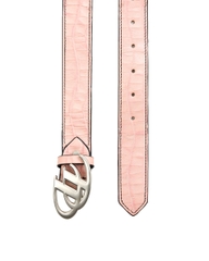 Insane® Animal Skin Belt - Pink Crocodile Pattern