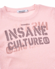 Insane® Script Baby Tee - Baby Pink
