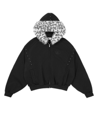 Insane® Arctic Leopard Hoodie - Black