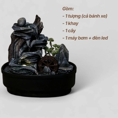 Thác Nước Phong Thủy Mini TNMKB13 – Trang Trí Bàn Làm Việc Sang Trọng