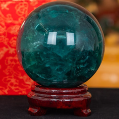 Quả Cầu Phong Thủy Thạch Anh Xanh _KBPT12
