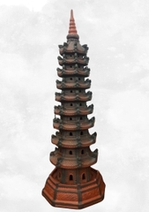 Tháp Văn Xương 9 Tầng Đỏ Đen TVXKB02 – Bứt Phá Học Vấn, Mở Lối Công Danh