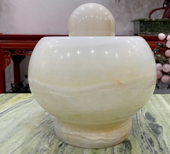 Phong Thủy Luân Đá Cẩm Thạch Màu Trắng_KBPT06