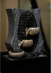 Thác Nước Phong Thủy Mini TNMKB17 – Thác Đá 3 Tầng Chảy, Thu Hút Tài Lộc & May Mắn