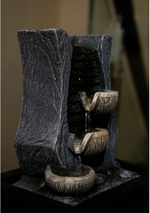 Thác Nước Phong Thủy Mini TNMKB17 – Thác Đá 3 Tầng Chảy, Thu Hút Tài Lộc & May Mắn