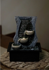 Thác Nước Phong Thủy Mini TNMKB17 – Thác Đá 3 Tầng Chảy, Thu Hút Tài Lộc & May Mắn