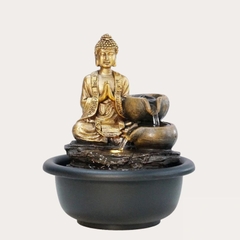 Thác Nước Phong Thủy Mini TNMKB12 – Tượng Phật An Nhiên, Chiêu Tài Hút Lộc