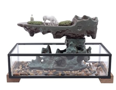 Thác nước phong thuỷ tiểu cảnh cao cấp có bể cá _KBPTTN024