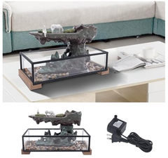 Thác nước phong thuỷ tiểu cảnh cao cấp có bể cá _KBPTTN024