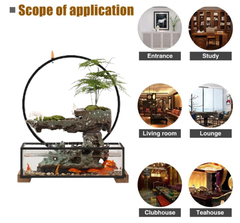 Thác nước phong thuỷ tiểu cảnh cao cấp có bể cá _KBPTTN024