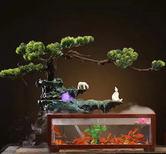 Thác Nước Phong Thủy Tiểu Cảnh Bể Cá Mini _KBPTTN026