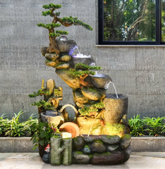 Đài phun nước xếp tầng phong thủy may mắn tài lộc _KBPTTN036