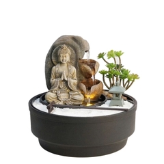 Thác Nước Phong Thủy Mini TNMKB07 – Tiểu Cảnh Thiền Định Trang Trí Bàn Làm Việc