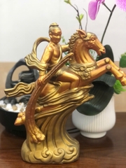Tượng Thánh Gióng Gốm Vàng Đồng TTGKB04 – Vượng Khí Dồi Dào, Bình An Trọn Vẹn