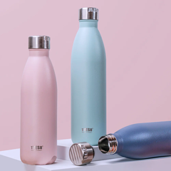 Bình nước giữ nhiệt thể thao giữ lạnh 120h dung tích 750ml chuẩn Tyeso tay cầm bằng silicon mềm