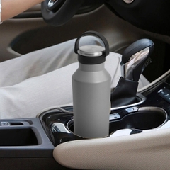 Bình nước thể thao cách nhiệt chân không TYESO có quai xách bằng silicon mềm 30oz（900ml)