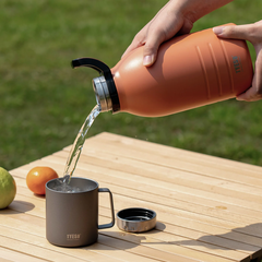Bình nước giữ nhiệt thể thao dung tích lớn 1500ml có tay cầm và ống hút chuẩn Tyeso giữ lạnh 12h