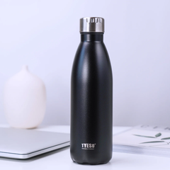 Bình nước giữ nhiệt thể thao giữ lạnh 120h dung tích 750ml chuẩn Tyeso tay cầm bằng silicon mềm