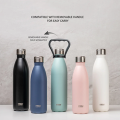 Bình nước giữ nhiệt thể thao giữ lạnh 120h dung tích 750ml chuẩn Tyeso tay cầm bằng silicon mềm