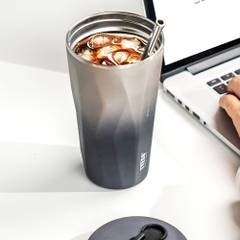 Cốc giữ nhiệt Tyeso có ống hút và nắp có thể thu vào giữ lạnh 24h , giữ nóng 6h 20oz（600ml)