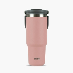 Cốc du lịch bằng thép không gỉ Tyeso có ống hút lật và nắp đậy 30 oz (900ml)