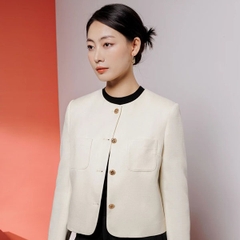 Áo khoác Twill dáng lửng